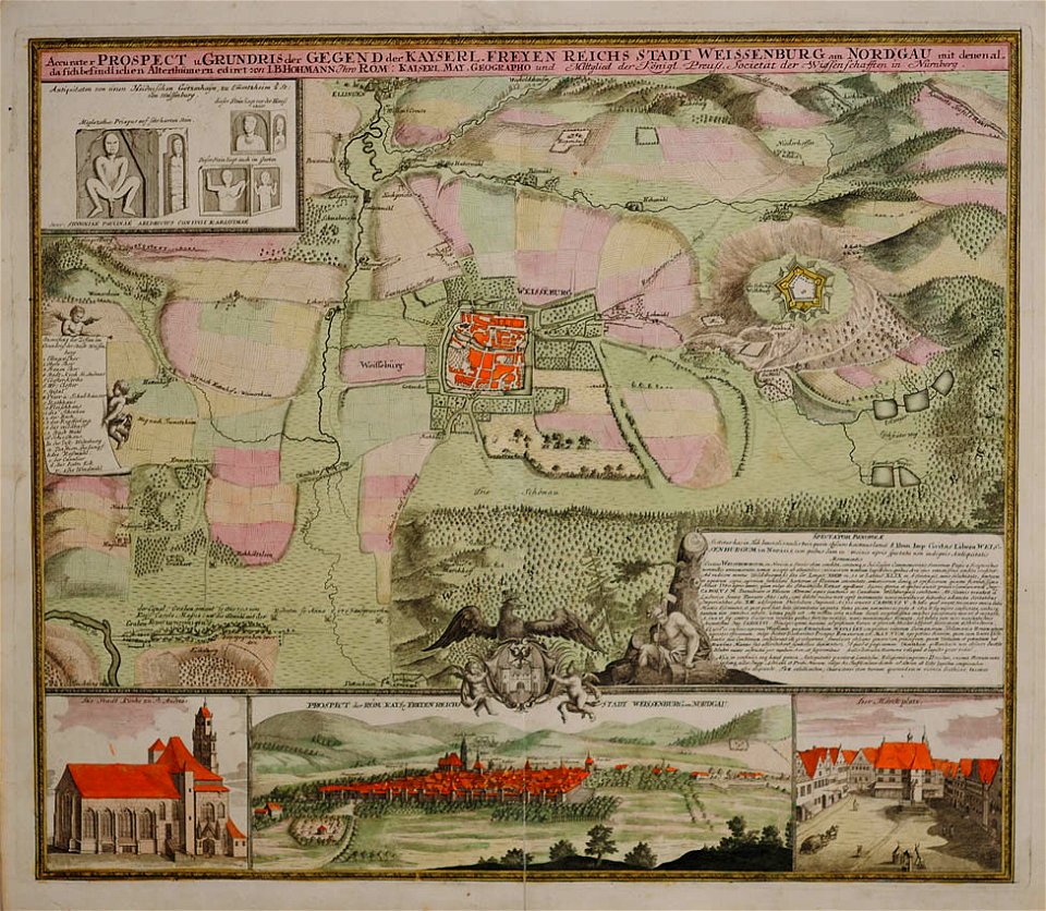 Weissenburg im Nordgau Prospect und Grundriss