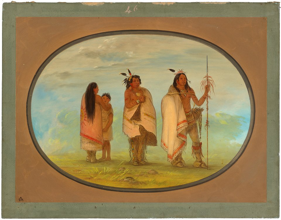 Weeco Chief, His Wife, and a Warrior C15594