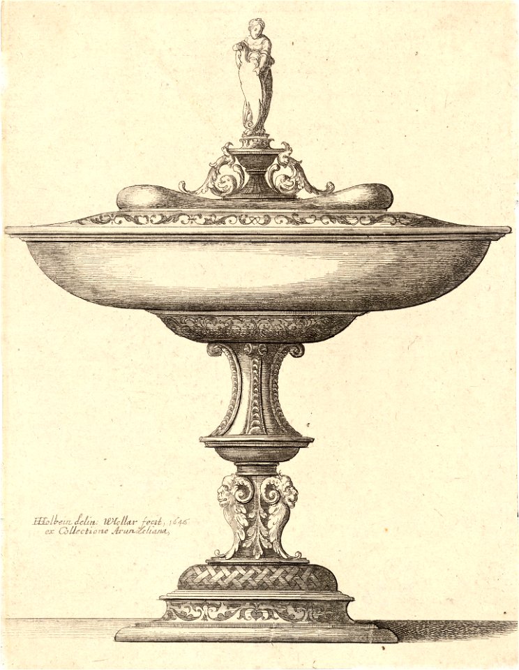 Wenceslas Hollar - A wide cup with ornamental stem