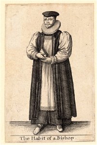 Wenceslas Hollar - A bishop (State 1)