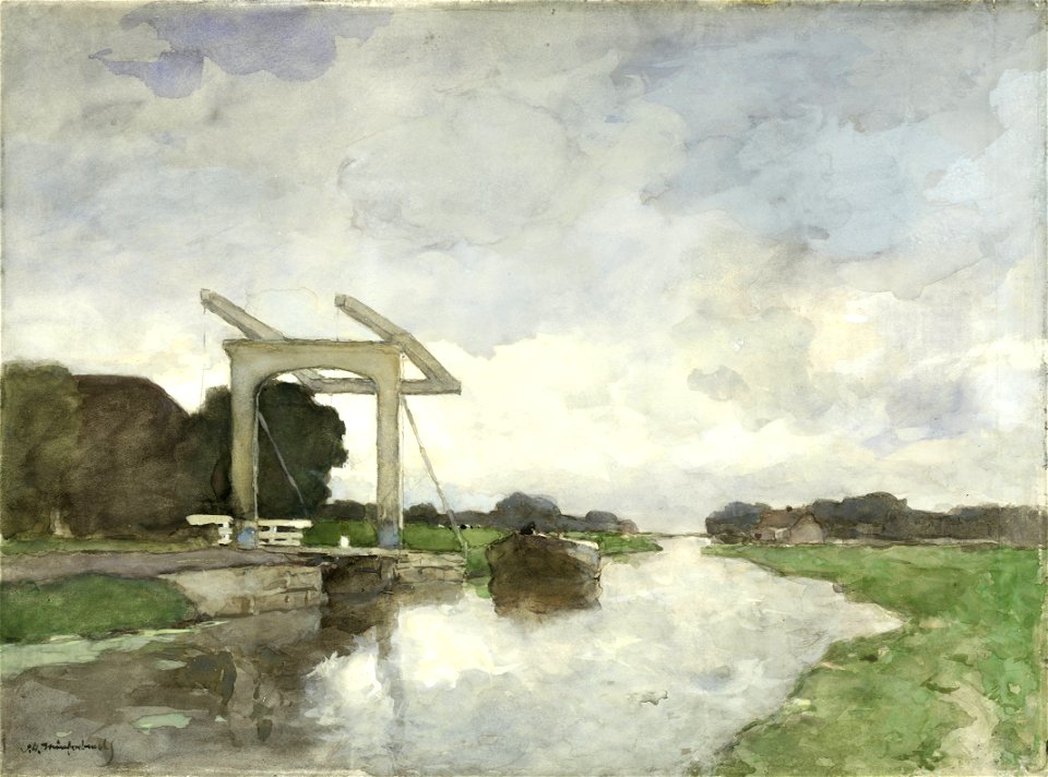 Weissenbruch Ophaalbrug bij Noorden2