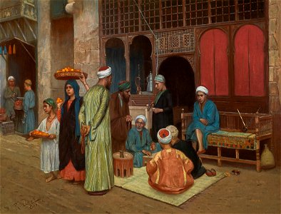Outside a Coffee House by Rudolf Weisse