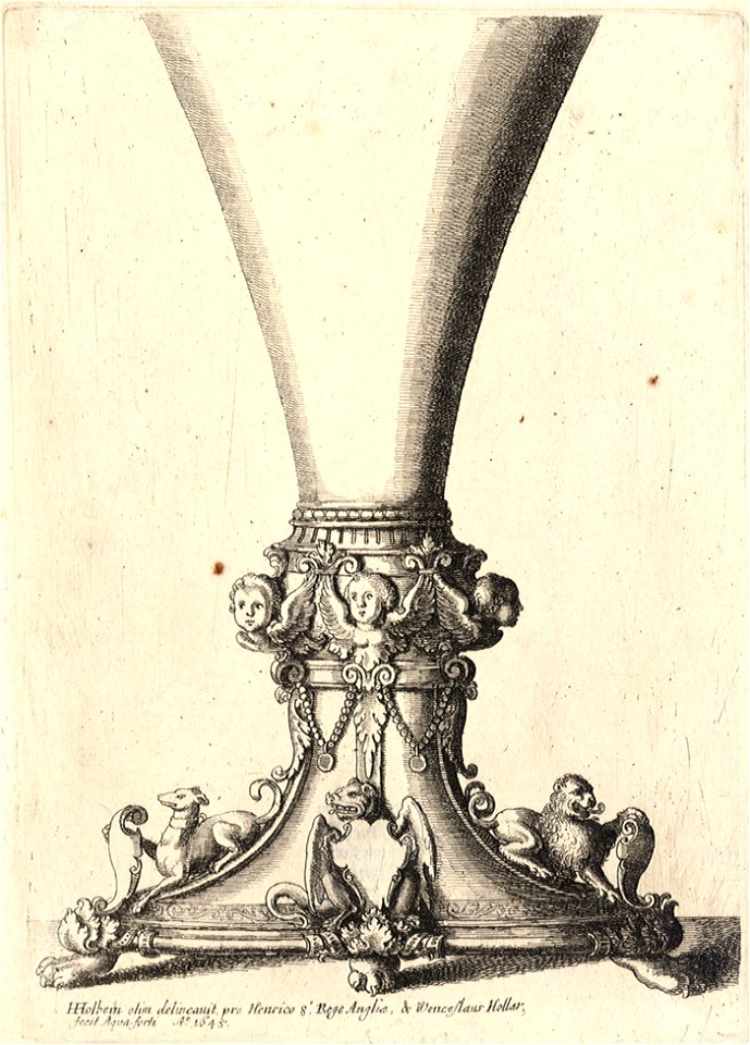 Wenceslas Hollar - Base of an ornamental cup (State 1)