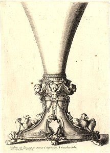 Wenceslas Hollar - Base of an ornamental cup (State 1)