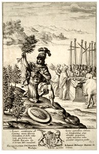 Wenceslas Hollar - Aeneas lands in Thrace (State 2). Free illustration for personal and commercial use.