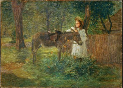 Julian Alden Weir - After the Ride - Google Art Project