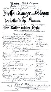 Weingarten Theaterzettel 1845 Steffen Langer