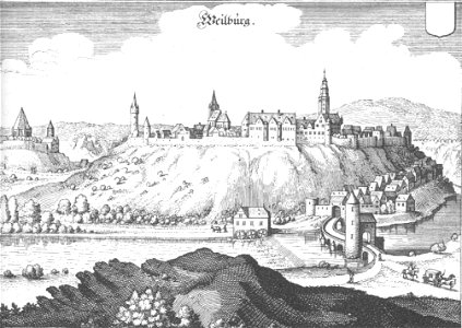 Weilburg Stadt Merian 1655. Free illustration for personal and commercial use.