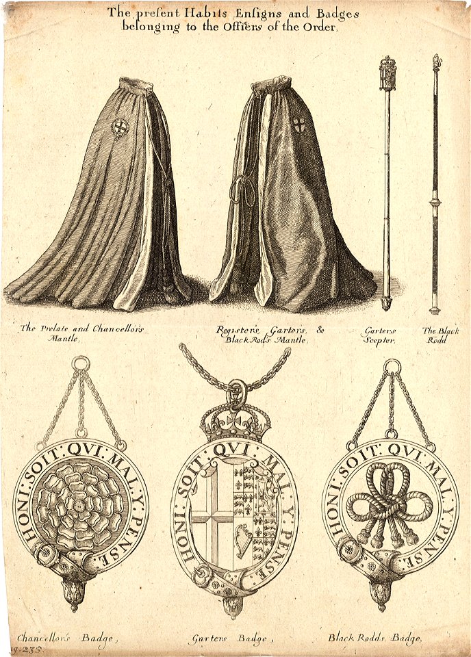 Wenceslas Hollar - Badges of the Garter