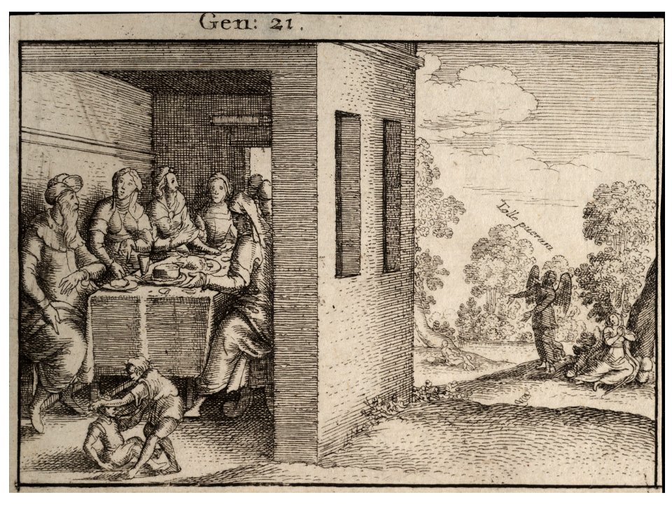 Wenceslas Hollar - Abraham's feast (State 1)