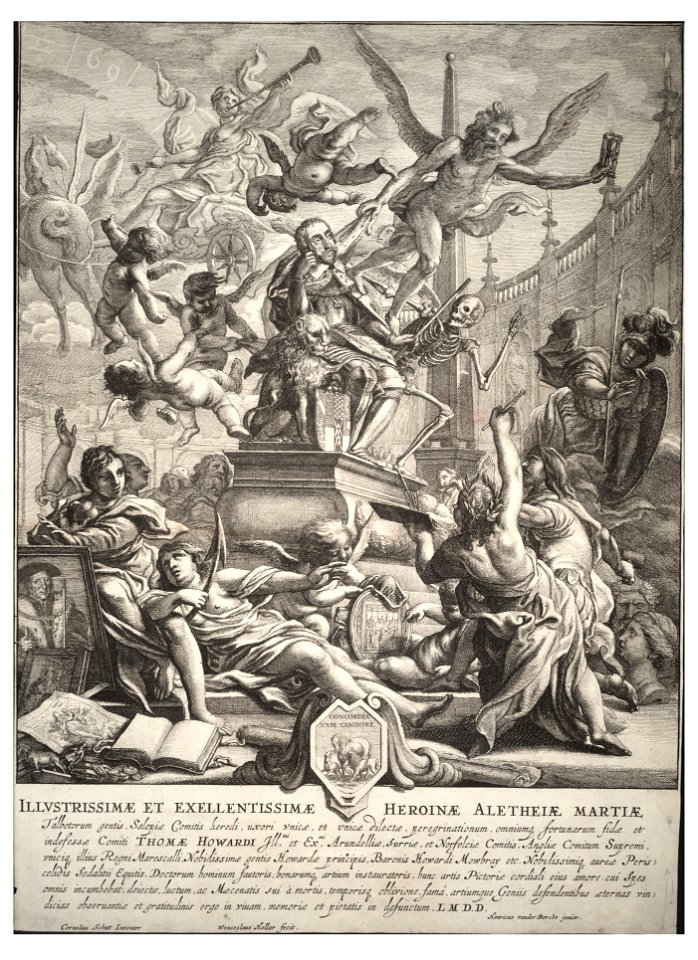 Wenceslas Hollar - Allegory on the death of the Earl of Arundel (State 2)