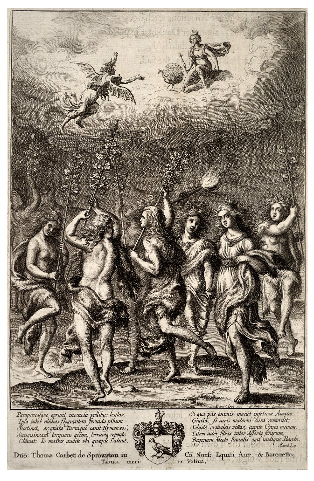 Wenceslas Hollar - Amata and Lavinia among the Bacchantes (State 2)