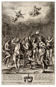 Wenceslas Hollar - Amata and Lavinia among the Bacchantes (State 2)