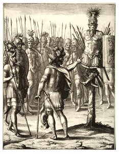 Wenceslas Hollar - Aeneas erects a trophy of the weapons of Mezentius (State 2) 2