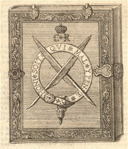 Wenceslas Hollar - Book and Seal of the Garter (State 2)