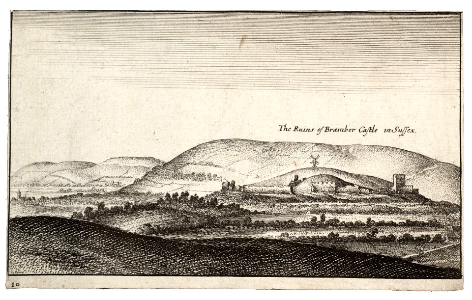 Wenceslas Hollar - Bramber Castle (State 2)