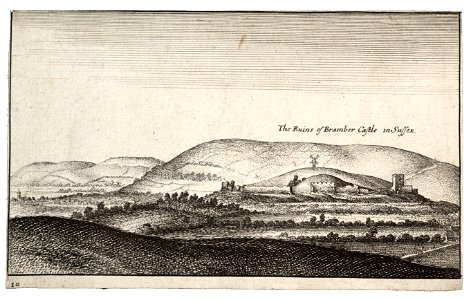 Wenceslas Hollar - Bramber Castle (State 2)