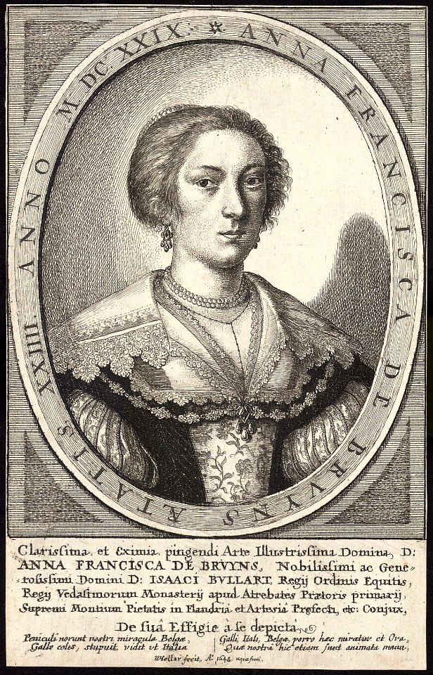 Wenceslas Hollar - Anna Francisca de Bruyns (State 1)