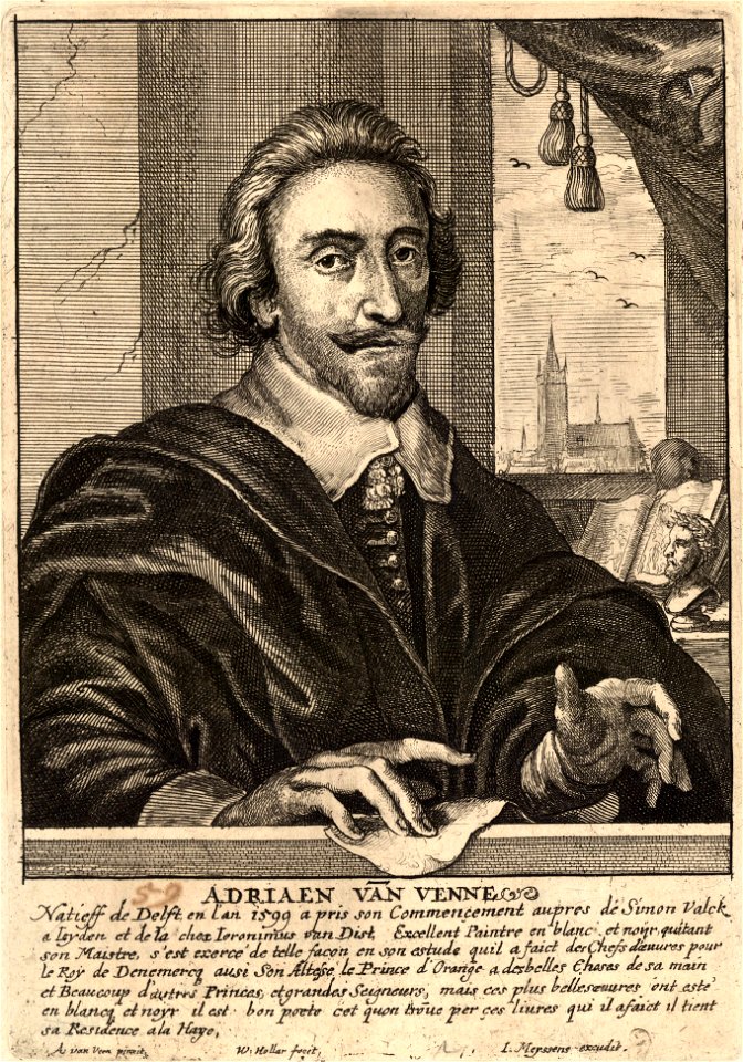 Wenceslas Hollar - Adrienne van Venne (State 3)