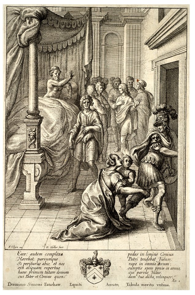 Wenceslas Hollar - Aeneas leaves Troy (State 2) 2