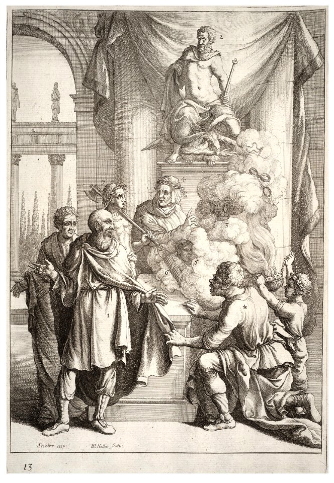 Wenceslas Hollar - A letter of condolence (State 2)