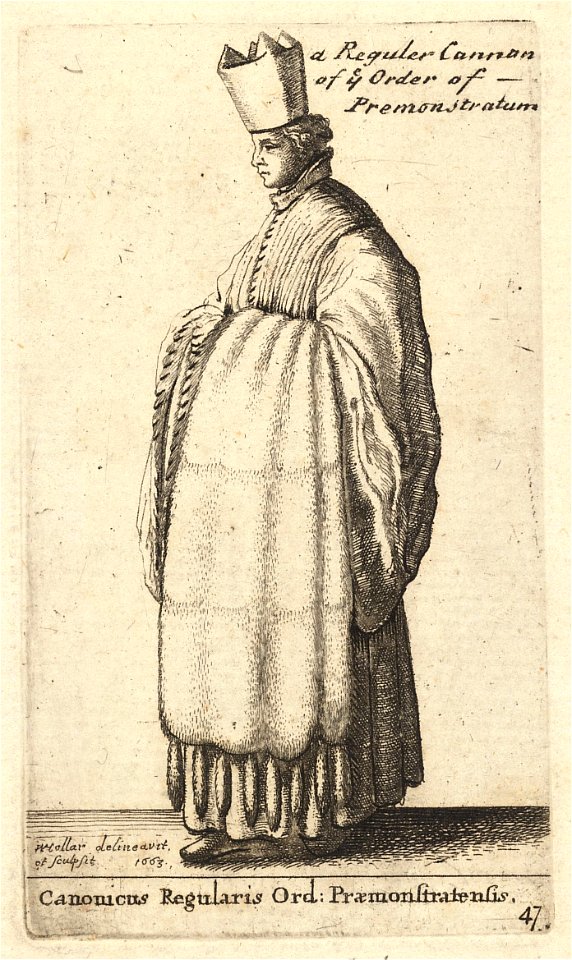 Wenceslas Hollar - Caonicus Regularis Ord- Praemonstratensis (State 2)