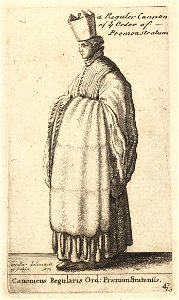 Wenceslas Hollar - Caonicus Regularis Ord- Praemonstratensis (State 2). Free illustration for personal and commercial use.