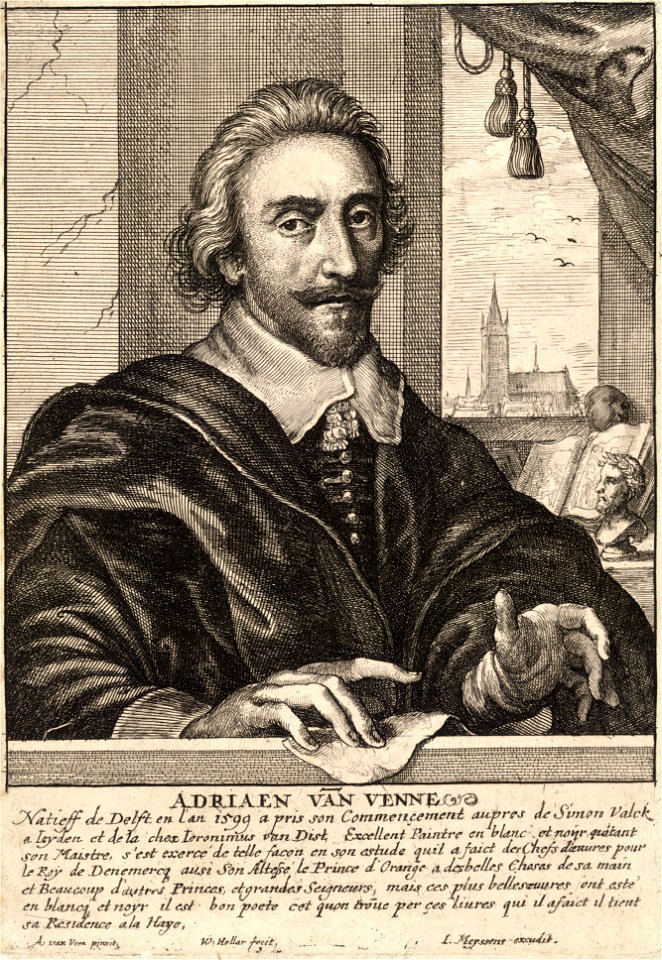 Wenceslas Hollar - Adrienne van Venne (State 2)