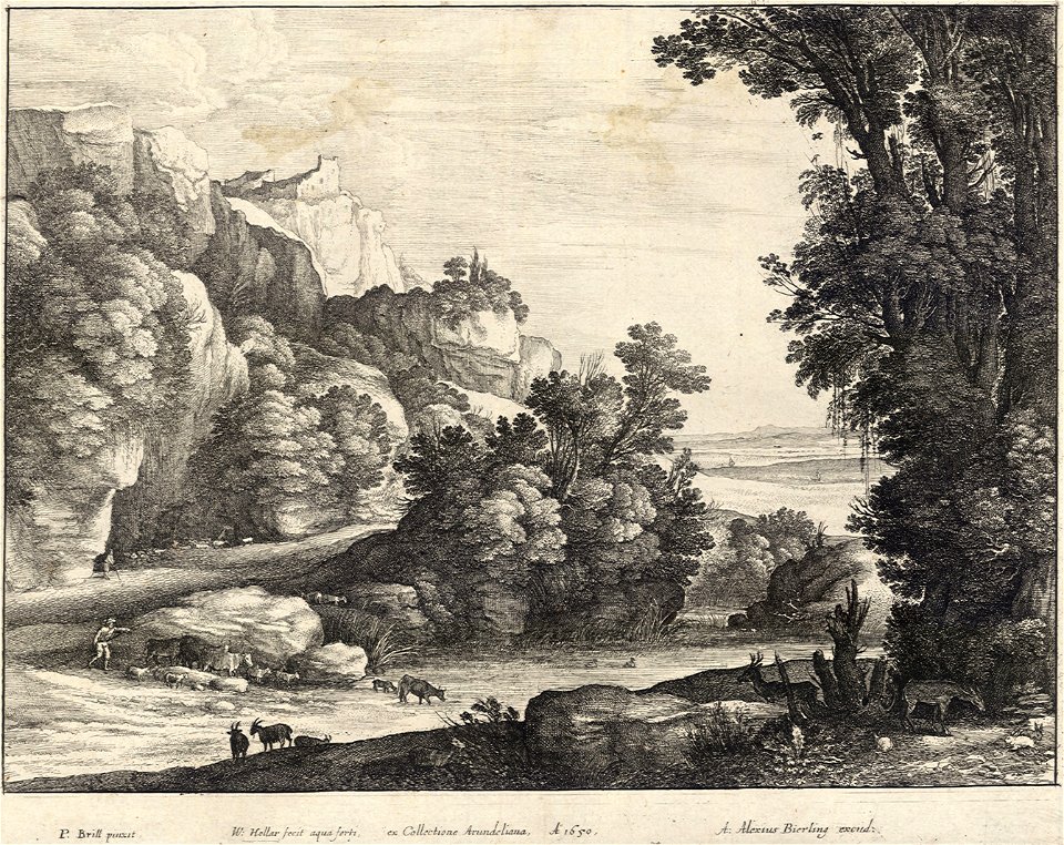 Wenceslas Hollar - Cattle drinking (Brill)
