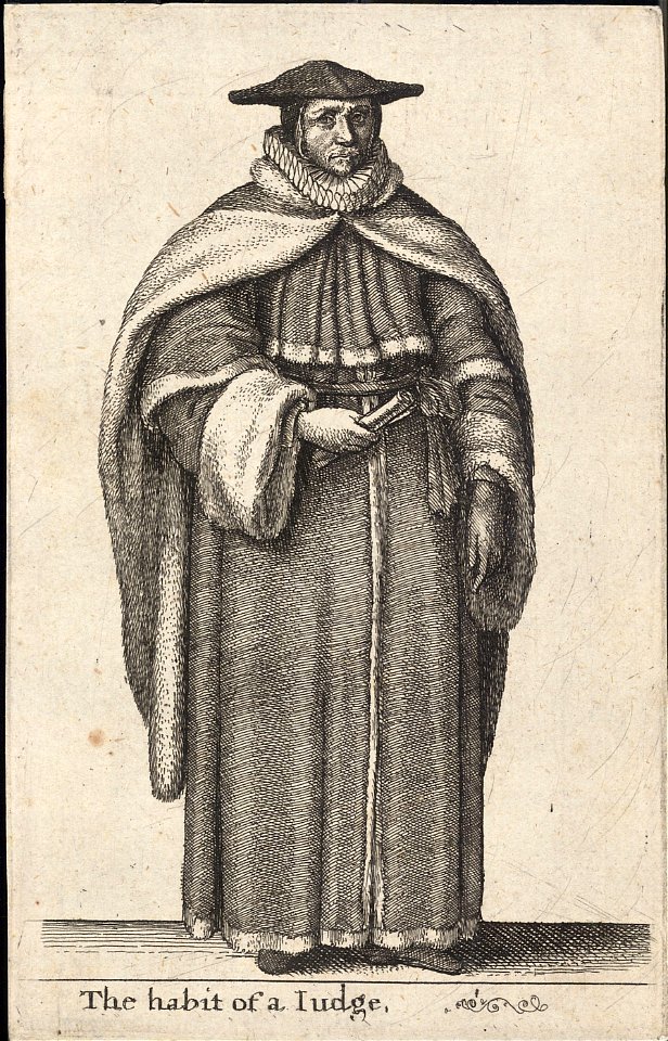 Wenceslas Hollar - A judge (State 1)