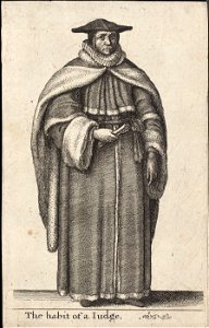 Wenceslas Hollar - A judge (State 1). Free illustration for personal and commercial use.