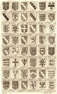 Wenceslas Hollar - Arms of knights of the Garter (State 3)