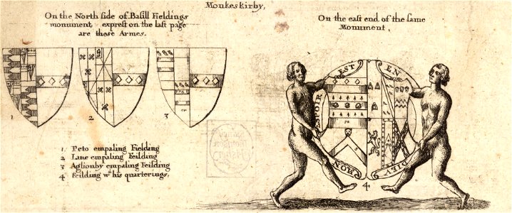 Wenceslas Hollar - Arms of Monks Kirby (Feilding)