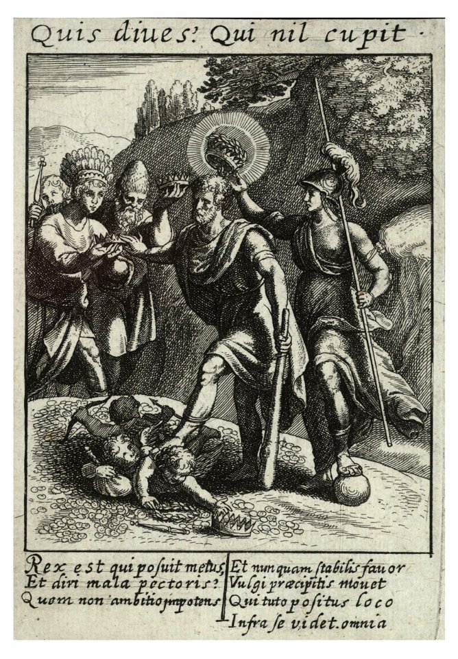 Wenceslas Hollar - Despising wealth (State 1)