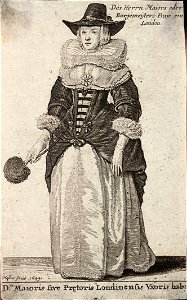 Wenceslas Hollar - Dni. Maioris sive Pretoris Londinensis Vxoris hab. (State 2)