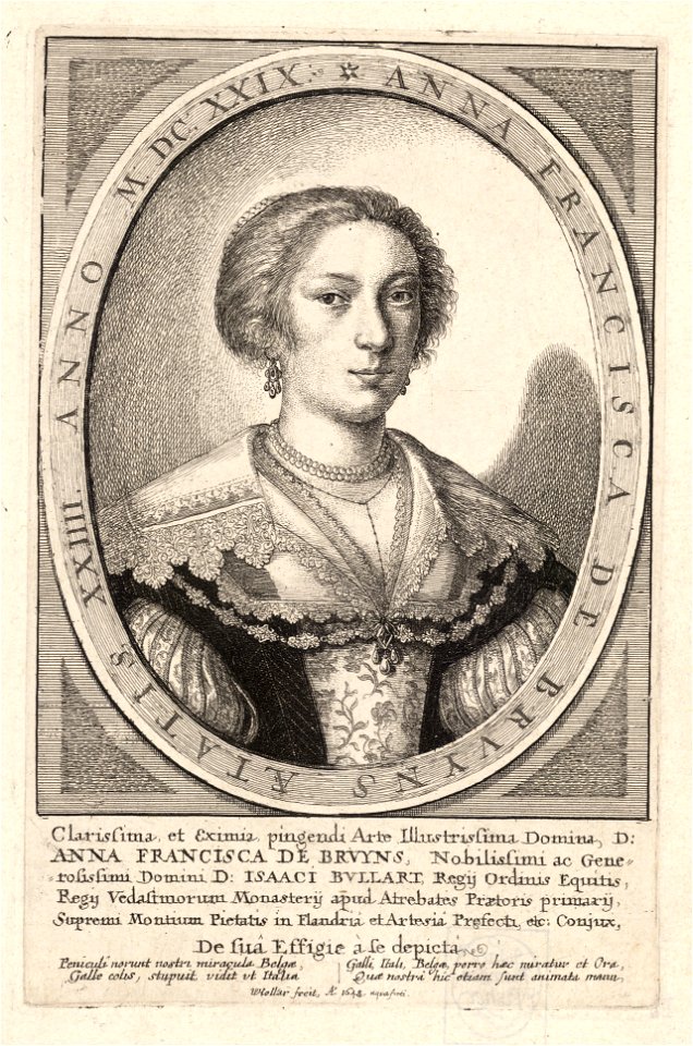 Wenceslas Hollar - Anna Francisca de Bruyns (State 2)