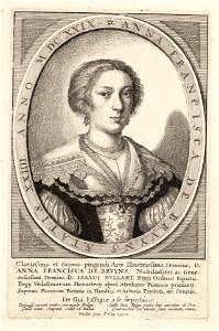 Wenceslas Hollar - Anna Francisca de Bruyns (State 2)