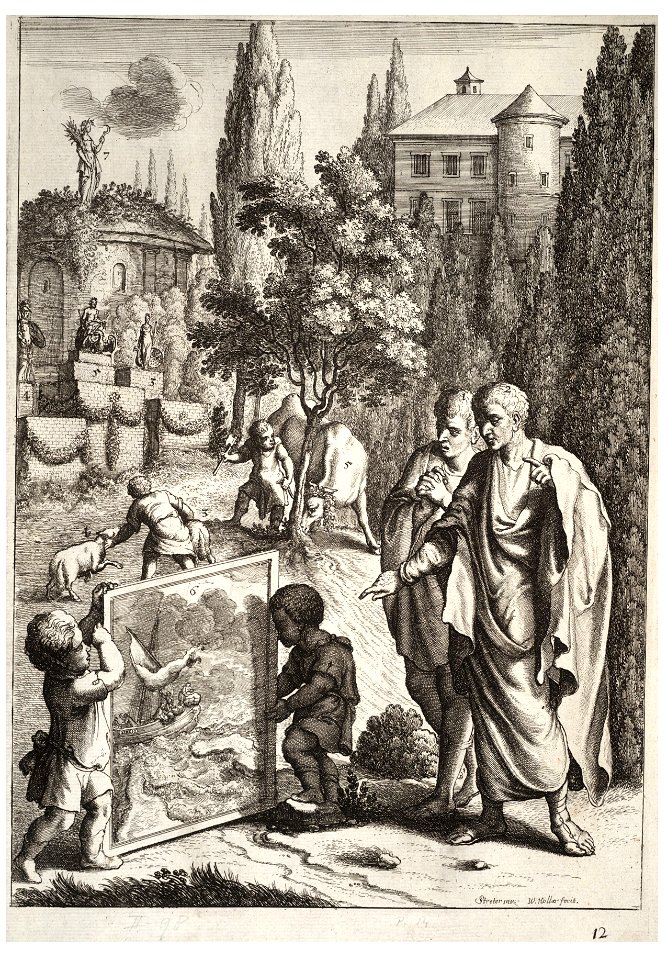 Wenceslas Hollar - Catullus saved from shipwreck (State 2)