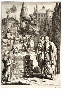 Wenceslas Hollar - Catullus saved from shipwreck (State 2)