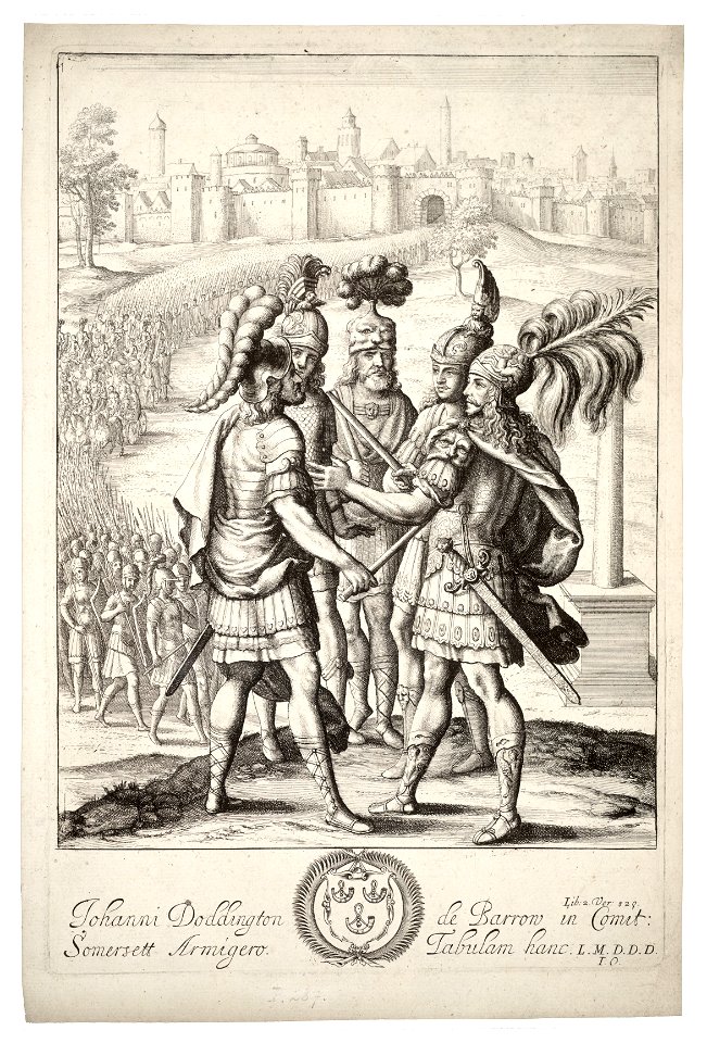 Wenceslas Hollar - Five captains (State 2)