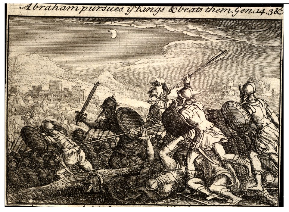 Wenceslas Hollar - Abraham fights the kings (State 2)