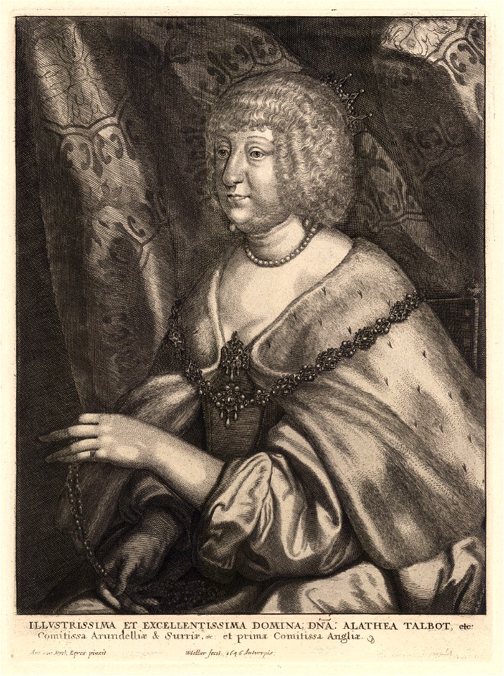 Wenceslas Hollar - Altheia, Countess of Arundel (State 4)