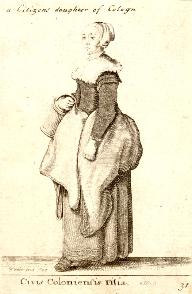 Wenceslas Hollar - Civis Coloniensis Filia (State 3)
