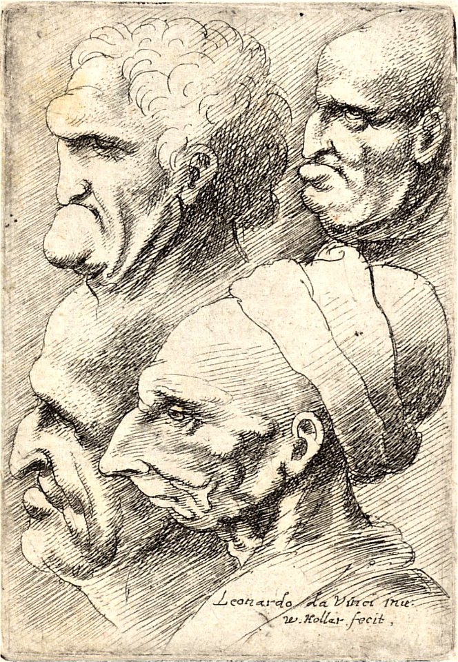 Wenceslas Hollar - Four male profiles