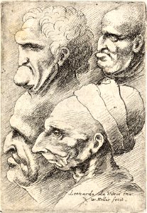 Wenceslas Hollar - Four male profiles