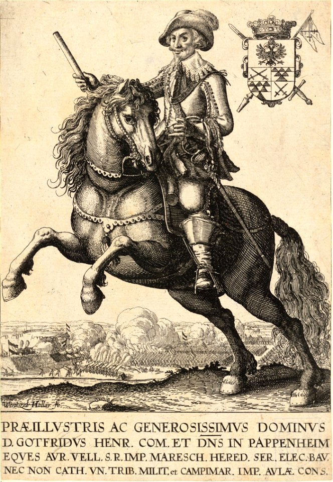 Wenceslas Hollar - Count Pappenheim (State 2)