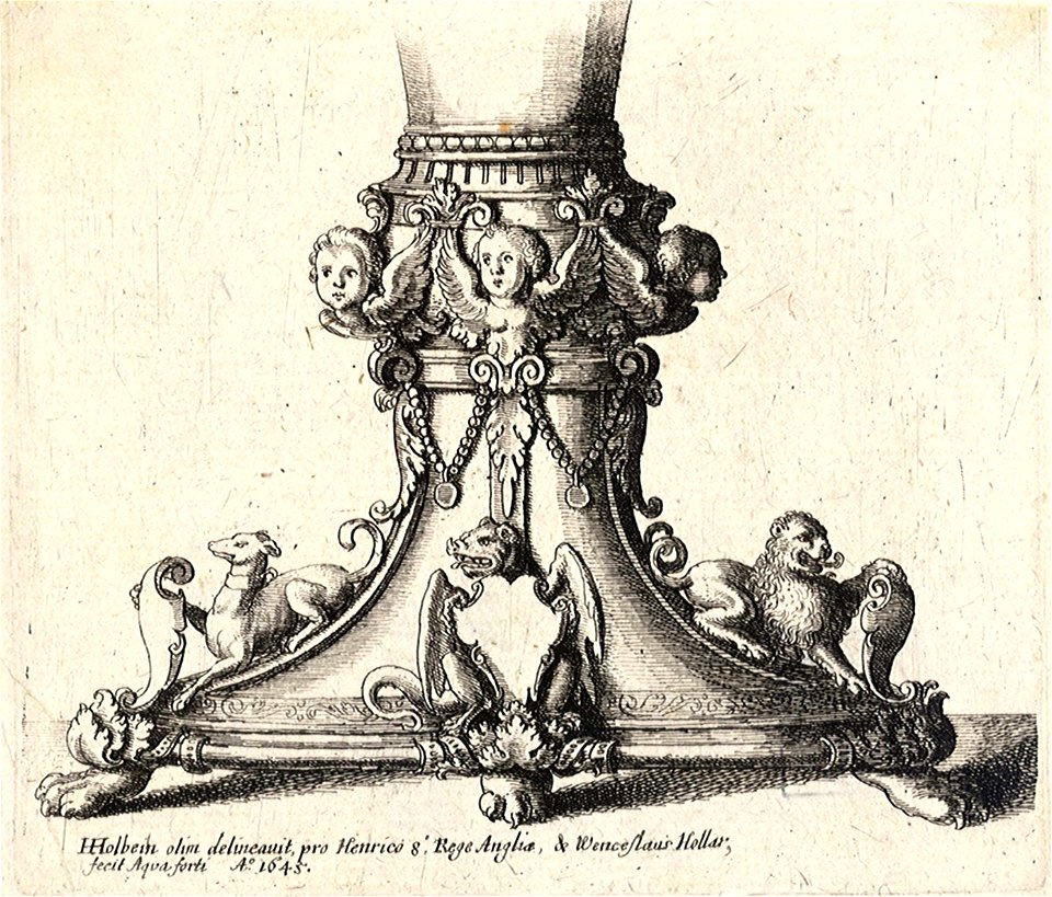 Wenceslas Hollar - Base of an ornamental cup (State 2)