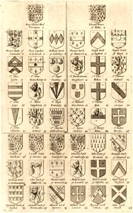 Wenceslas Hollar - Arms of knights of the Garter. Free illustration for personal and commercial use.
