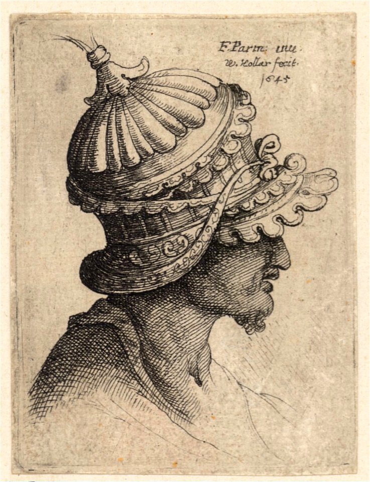 Wenceslas Hollar - Extravagantly ornamental helmet
