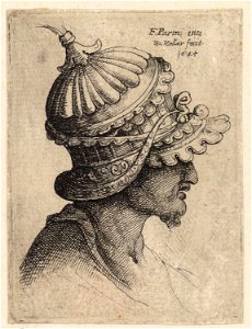 Wenceslas Hollar - Extravagantly ornamental helmet